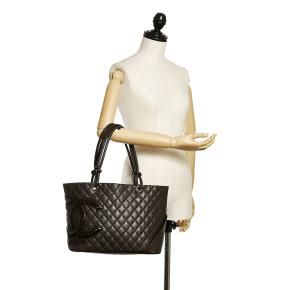 Vintage Black Cambon Ligne Tote Bag 9