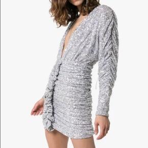 Attico silver sequin embellished rushed mini dress 12