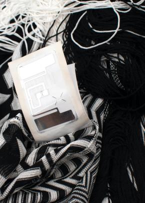 Black & White Zig-Zag Knit Poncho 11
