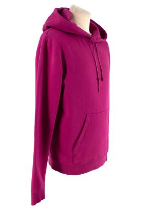 Raspberry Pink Cotton Jersey Logo Hoodie 2