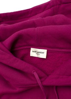 Raspberry Pink Cotton Jersey Logo Hoodie 9