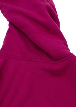 Raspberry Pink Cotton Jersey Logo Hoodie 7