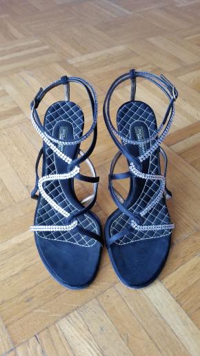 Dolce & Gabbana Jewelled Satin Sandals 7