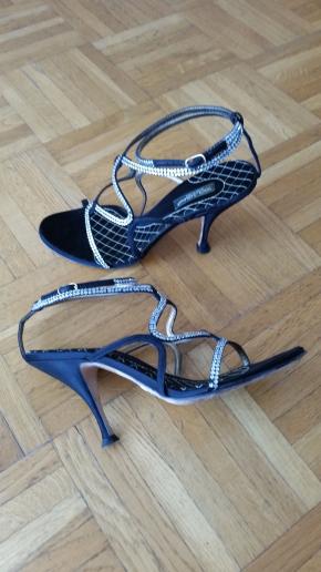 Dolce & Gabbana Jewelled Satin Sandals 8