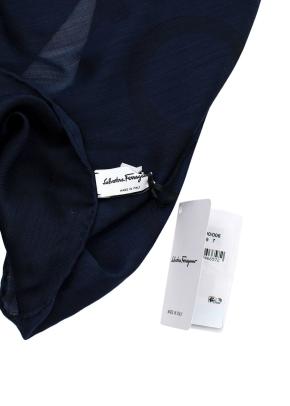 Blue Gancini Print Scarf 7