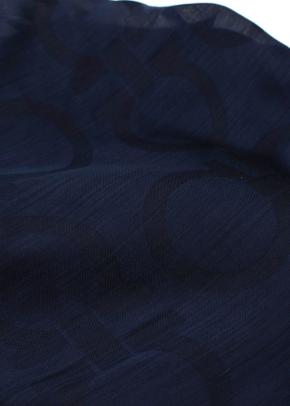 Blue Gancini Print Scarf 8