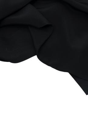 Black Embroidered Silk-Satin Kimono Jacket & Trousers 18