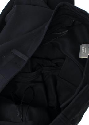 Black Embroidered Silk-Satin Kimono Jacket & Trousers 10