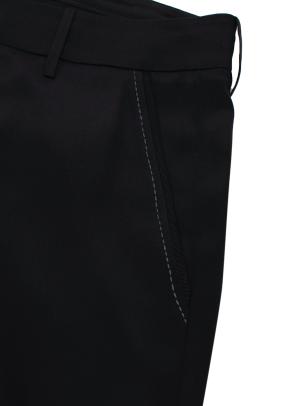 Black Embroidered Silk-Satin Kimono Jacket & Trousers 13