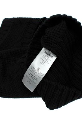 Black Wool Knitted Vest 8