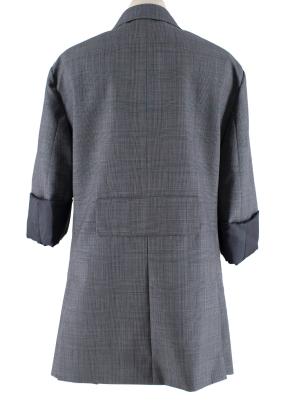 Grey wool Prince of Wales checked blazer 3