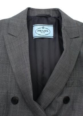 Grey wool Prince of Wales checked blazer 5