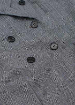 Grey wool Prince of Wales checked blazer 7