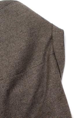 beige & black basketweave cashmere blazer 8