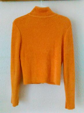 Chanel Orange Textured Knit Jacket 2