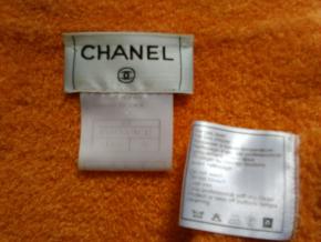 Chanel Orange Textured Knit Jacket 4