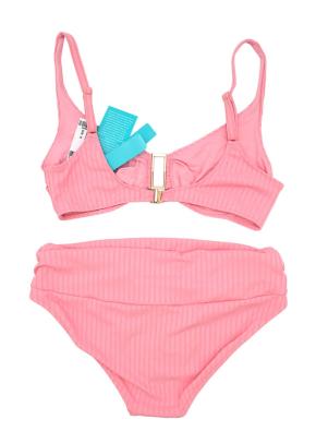 Blush-pink ribbed Bel Air underwired bikini 2