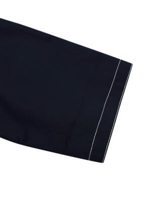 Blue Boxy Jacket with Contrast Stitching 7