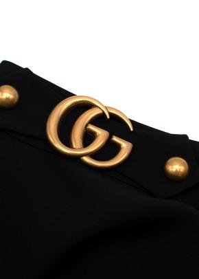 Black GG A Line Skirt 4