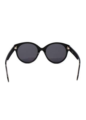 Black Grommet Embellished Round Sunglasses 4