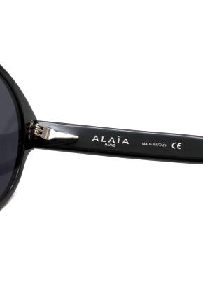 Black Grommet Embellished Round Sunglasses 10