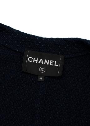 navy textured cotton tie-front cardigan 6