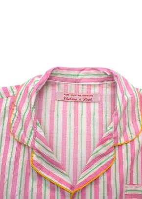 Candy Stripe Cotton Pyjamas Set 8