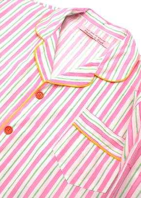 Candy Stripe Cotton Pyjamas Set 9