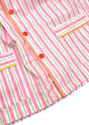 Candy Stripe Cotton Pyjamas Set 10
