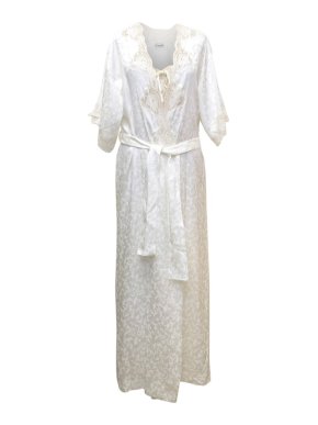 Christian Dior Cream Night Gown and Robe Set