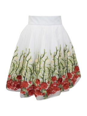 Bambah White Rose Garden Mini Skirt