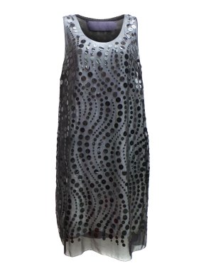 Vera Wang lavender label silk sequin dress