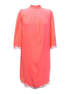 Zayan Neon Coral Shift Dress