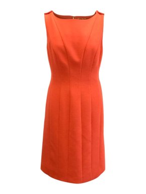 Tory Burch Orange Fitted Dress