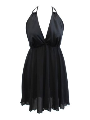 Myla Chrissie Black Silk Sheer babydoll