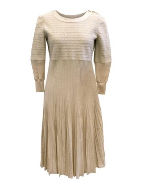 Chanel Nude Pleated Dress