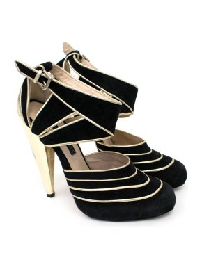 Chrissie Morris Black & Gold Heel