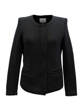 Iro Black Open Knit Mesh Jacket