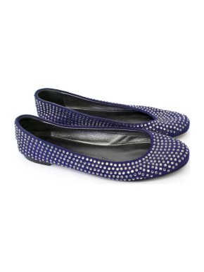 Giuseppe Zanotti Blue Embellished Flats