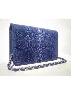 Blue classic stingray flapbag
