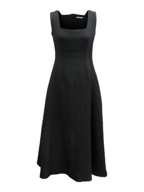 Emilia Wickstead Black Zigzag Dress