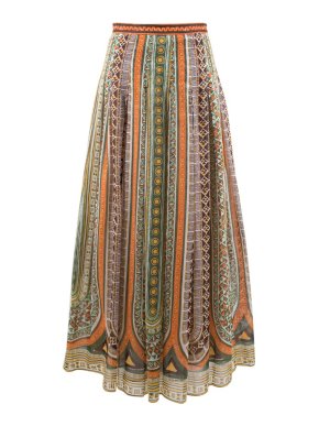 Valentino Tribal Print Maxi Skirt