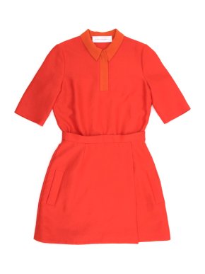 Victoria Beckham Red Collared Dress