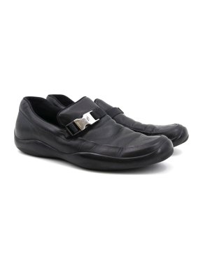 Prada Black Leather Loafers