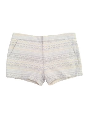 JOIE Merci jacquard cream, beige & pale grey patterned shorts