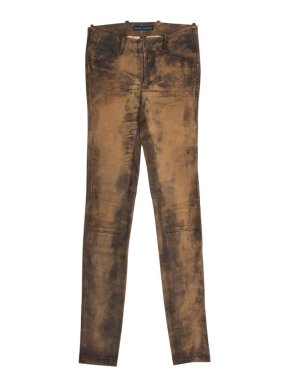 Ralph Lauren Brown Distressed Leather Trousers