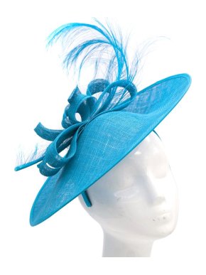 Bespoke Cerulean Feather Fascinator