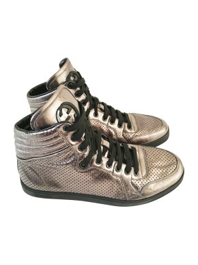 Gucci men's grey high tops