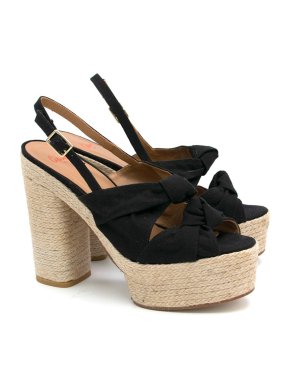 Castaner Black Heel Wedges