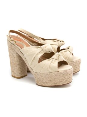 Castaner Beige Heel Wedges